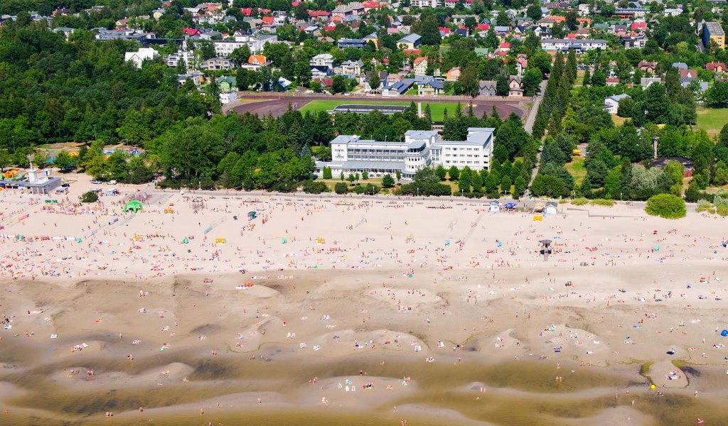 Pärnu beach from the air
