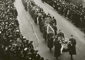 The funeral of Estonian border guards in 1938