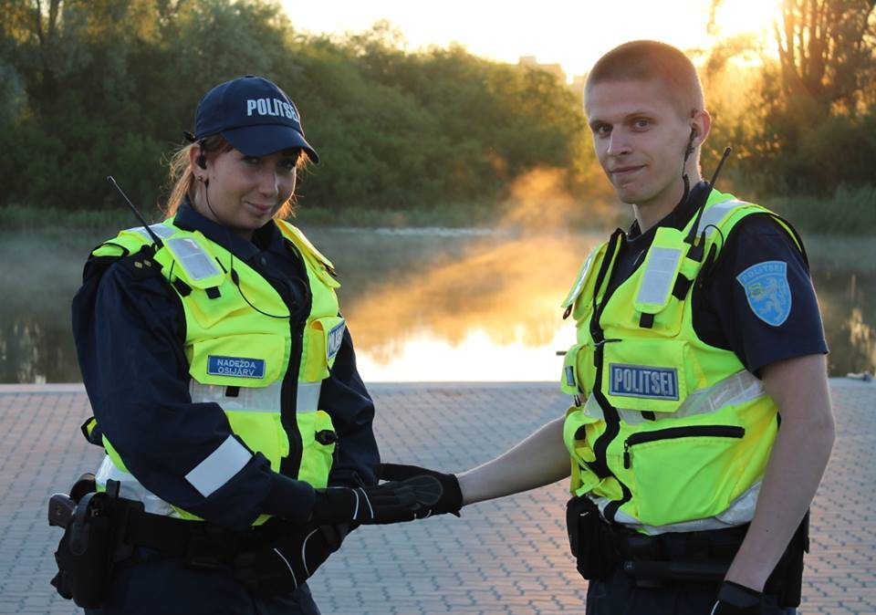 Nadežda and Arno from Estonian Police