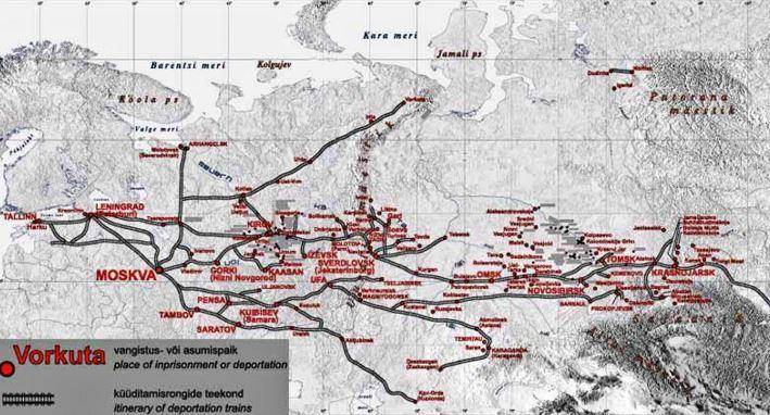 Soviet deportations map