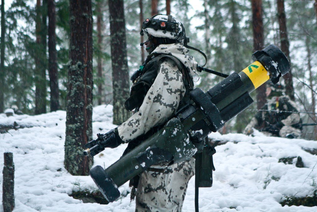 Finnish soldier in winter