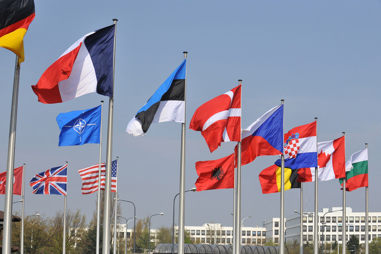 Flags of the 28 NATO member countries