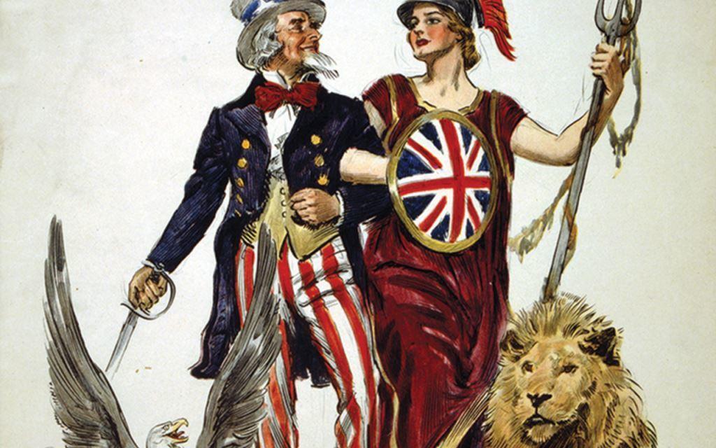 Britain and USA side by side – poster from 1918