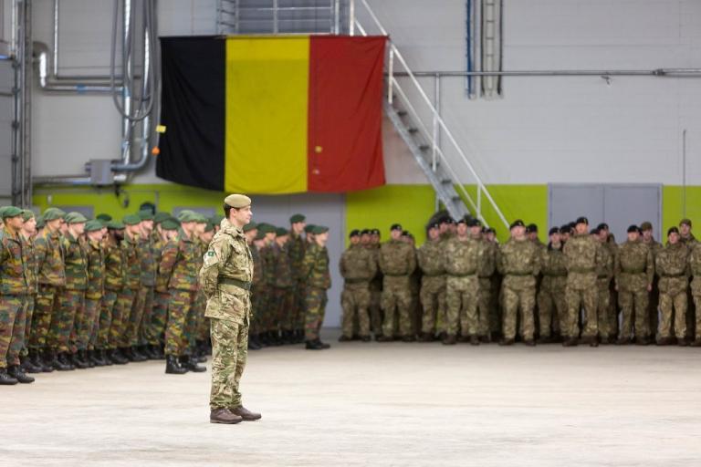 Belgian troops join the UK-led battle group in Tapa, Estonia