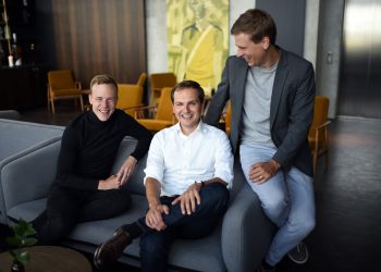 Pactum's founders Kristjan Korjus, Martin Rand and Kaspar Korjus. Photo by Pactum.