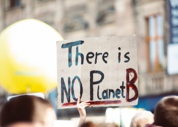 A climate change protestor's sign in Germany. Photo by Markus Spiske on Unsplash.