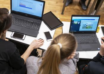 Schoolchildren at an Estonian school. Photo by Aivo Kallas.