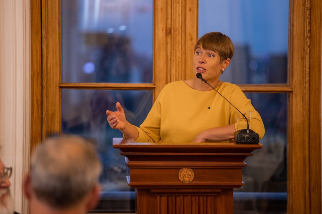 The Estonian president, Kersti Kaljulaid. Photo from the president's Facebook page.