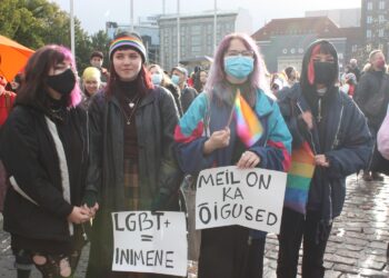 LGBT+ rally in Tallinn, 18 October 2020. Photo by Grete Maria Neppo.