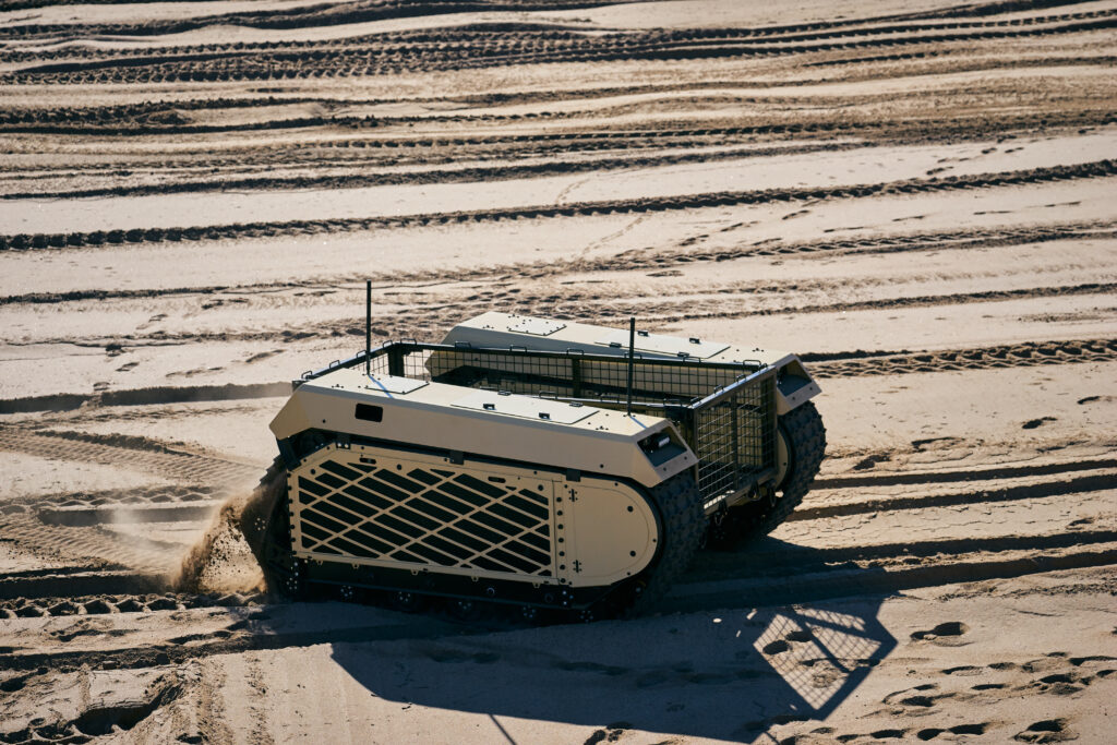 Milrem's THeMIS unmanned ground vehicle is the centre of the system to be created for the iMUGS project. Photo by Milrem.