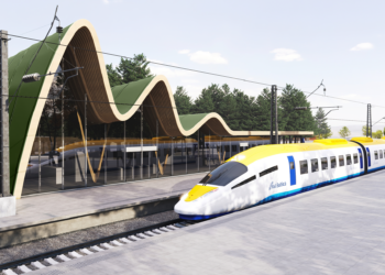 The virtual concept of a proposed Rail Baltica train. Images by Rail Baltica.