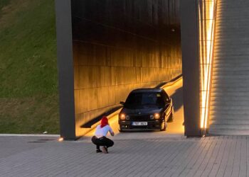 Estonia’s Victims of Communism Memorial used for a BMW photo shoot. Photo by Jaak Visnap.