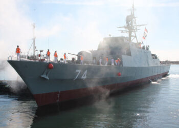 The Iranian vessel, Sahand. Photo by Mehr News Agency, shared under the Creative Commons CC BY 4.0 licence.