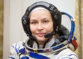 Yulia Peresild. Picture courtesy of Roscosmos.