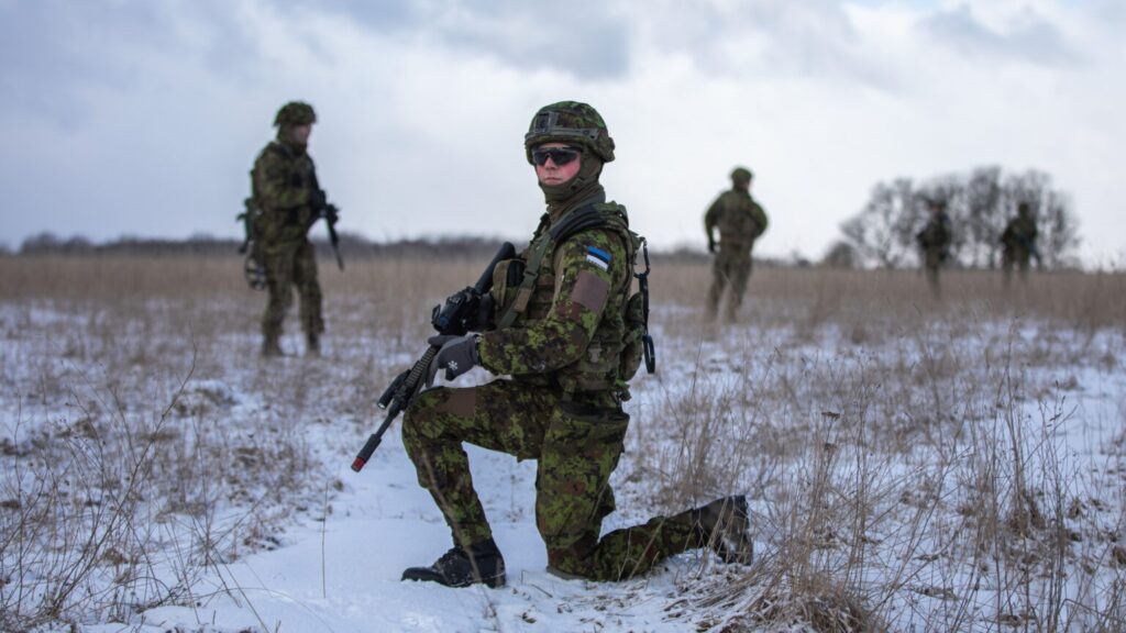 A group of Estonian soldiers on a training exercise. The image is illustrative. Photo by the Estonian Defence Forces.