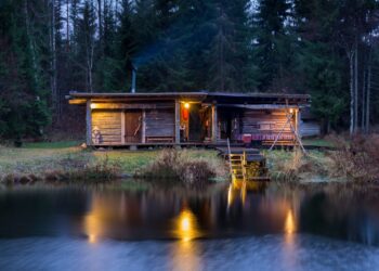 Mooska farm’s smoke sauna. Picture by Adam Rang.