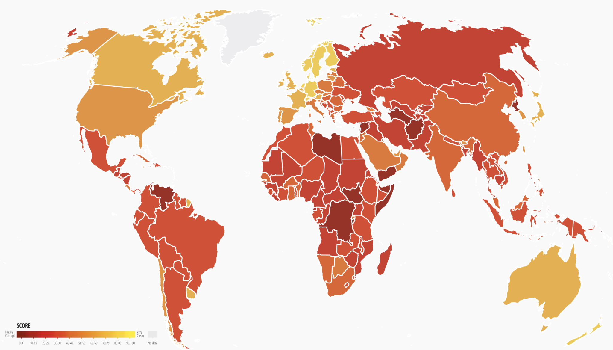 International index. Corruption Index 2021 in Ireland.