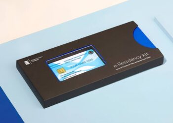 An Estonian e-residency card.