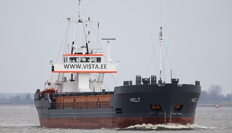 The Estonian-owned cargo ship, Helt, that sank on 3 March 2022 near Odessa. The ship sailed under the flag of Panama.