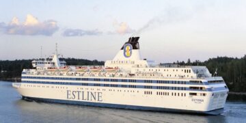 MS Estonia in Sockholm Archipelago on 12 September 1994. Photo by Pär-Henrik Sjöström/Estline AB.