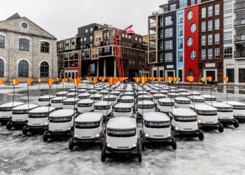Starship delivery fleet in Tallinn, Estonia. Photo by Starship.