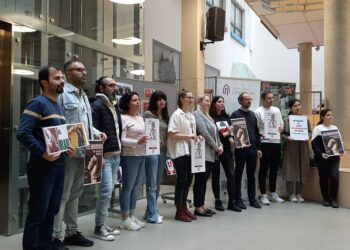 Tallinn University in Solidarity with the Women of Iran event on 13 October 2022. Photo by Terry McDonald.