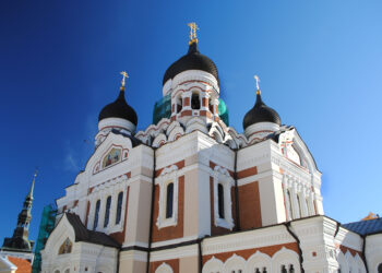 The Alexander Nevsky Cathedral on Toompea hill in Tallinn – the Estonian capital’s largest orthodox church. Photo by Clemens Pohl, shared under the Creative Commons 3.0 licence.