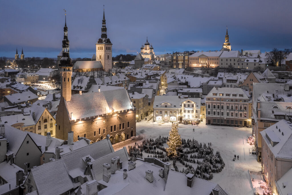 Tallinn's Town Hall Square in winter. Photo by Kaupo Kalda.