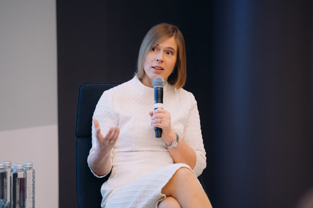 Kersti Kaljulaid at conference organised by the Estonian E-residency programme on 1 December 2022. Photo by Rene Riisalu.