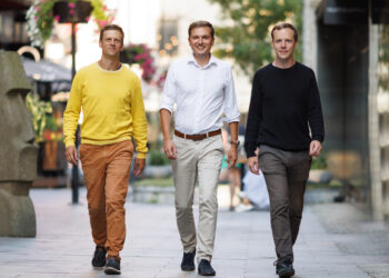 Pactum's founders Kaspar Korjus, Martin Rand, Kristjan Korjus.