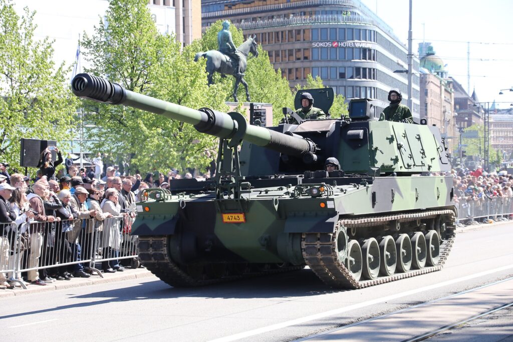 The K9 Thunder howitzer at the Finnish Defence Forces' Flag Day parade. Photo: public domain.