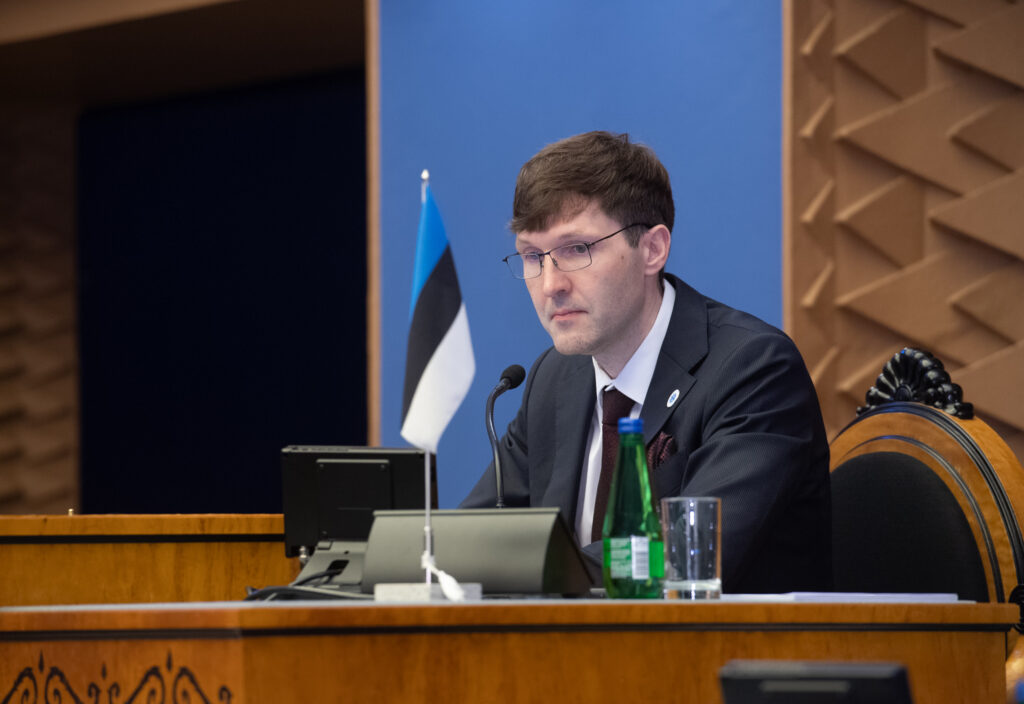 The leader of the Estonian Conservative People's Party, Martin Helme. Photo by Erik Peinar, the Estonian parliament.
