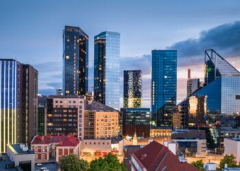 Tallinn’s skyline in Maakri business district. Photo by Kaupo Kalda.