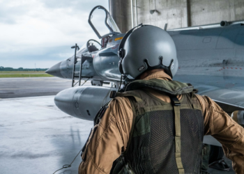 A French fighter pilot taking part in NATO's Baltic Air Policing Mission from Ämari Air Base in Estonia. Photo by NATO.