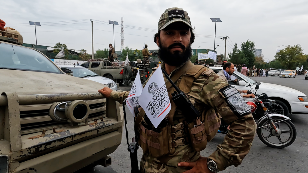 A Taliban member in Kabul, Afghanistan, in September 2022. According to the Estonian Internal Security Service, people linked to terrorism have expressed an interest in e-residency. Photo: public domain.