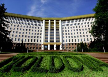 The Moldovan parliament building in Chișinău, the capital of the country.