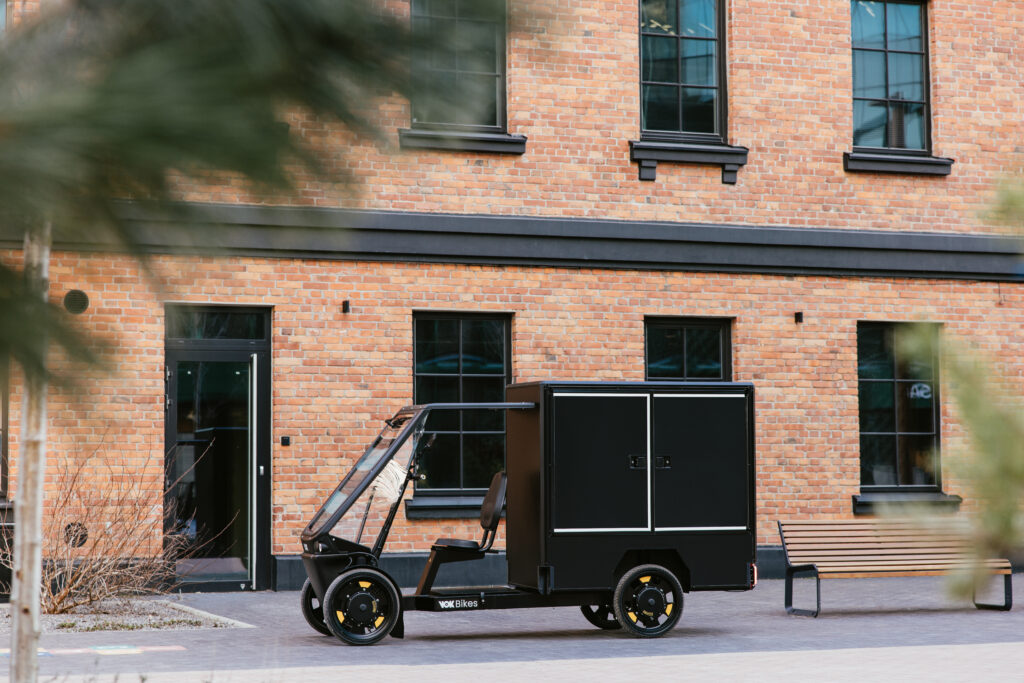 A Vok's electric cargo bike. Photo by Vok Bikes.