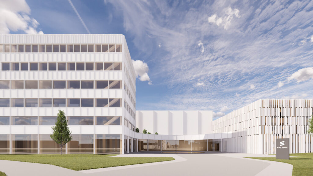 Ericsson is to build a new carbon-neutral office and innovation centre on an area of 52,500 square metres (565,105 square feet) for a total cost of €155 million. Photo by Ericsson.