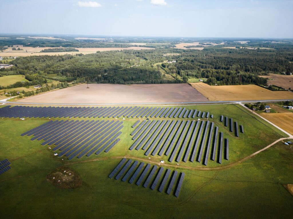 A solar power plant in Tartu, Estonia. Photo by Renee Altrov.