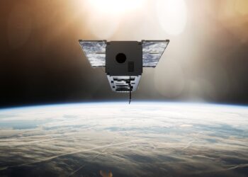 The rendering of ESTCube-2 on orbit. Image by ESTCube.