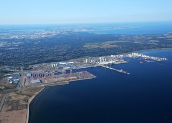 Muuga Harbour is Estonia's largest port. Photo by Protio.