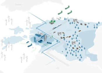 Dutch company Power2X is planning to build Europe’s largest methanol plant in the Estonian resort town of Pärnu. Image by Power2X.