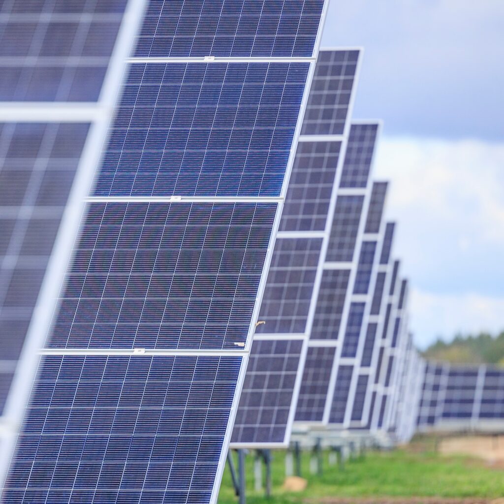 The largest solar farm in the Baltics has opened in Pärnu County, Estonia; the Kirikmäe Solar Farm, which covers 110 hectares and has a generating capacity of 77.53 megawatts, will provide enough electricity to power 35,000 homes each year. Photo by Evecon.