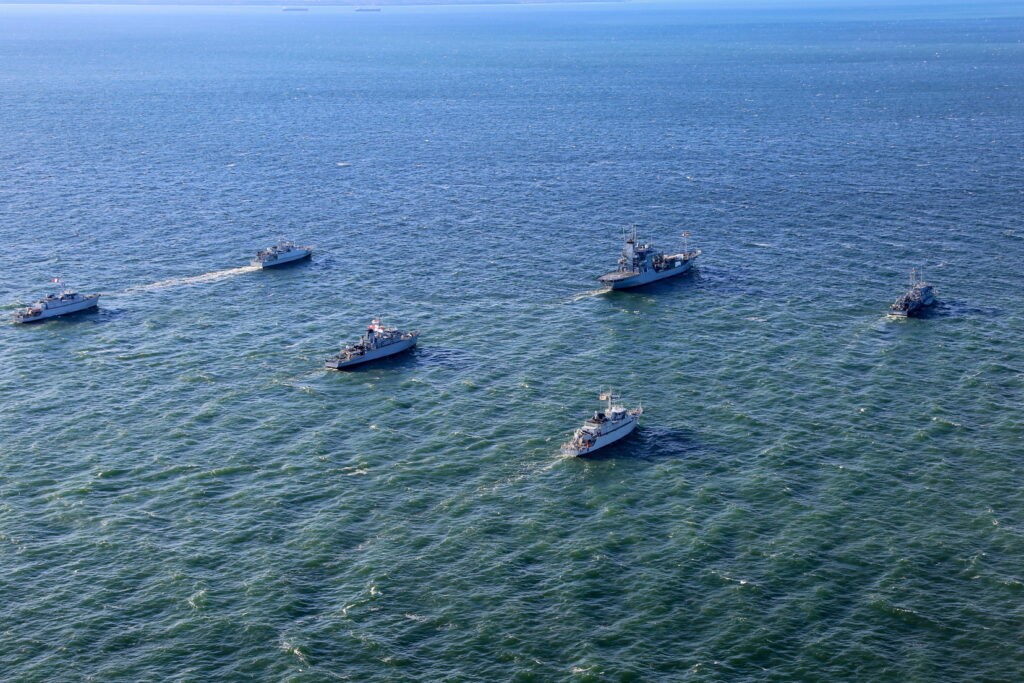 The Estonian Navy, together with allies, hunting for historical explosives in Estonian waters. Photo by the Estonian military.