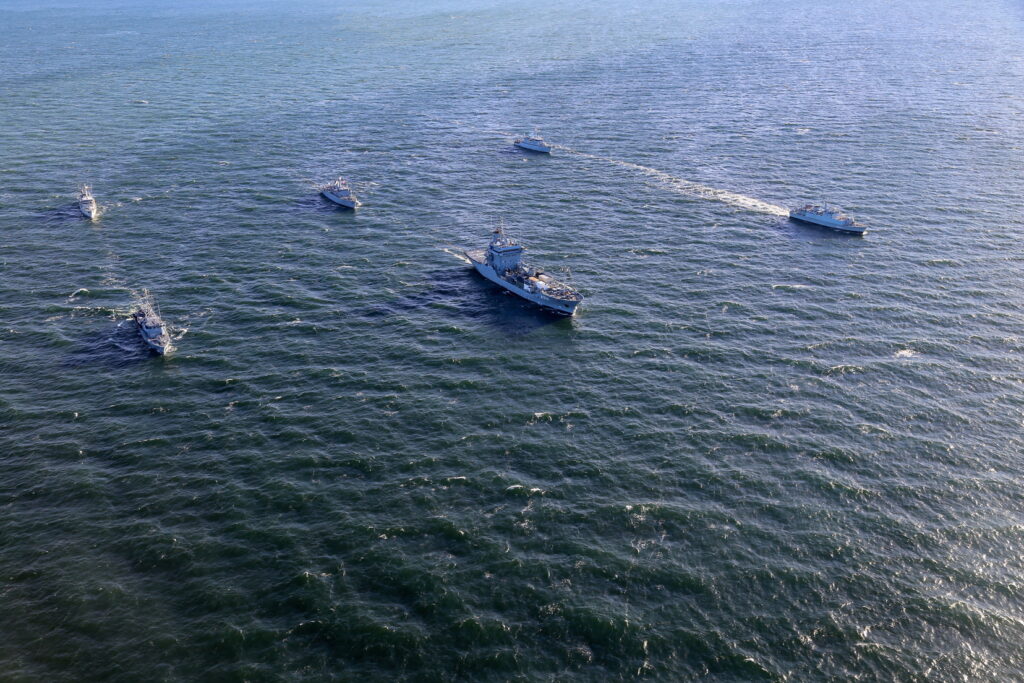 The Estonian Navy, together with allies, hunting for historical explosives in Estonian waters. Photo by the Estonian military.