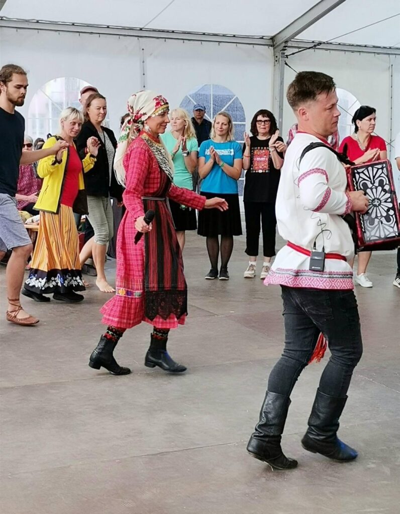 Elena dancing at the XXVIII Võru Folk Dance Festival “Ööst öhe.” Photo: Private collection.