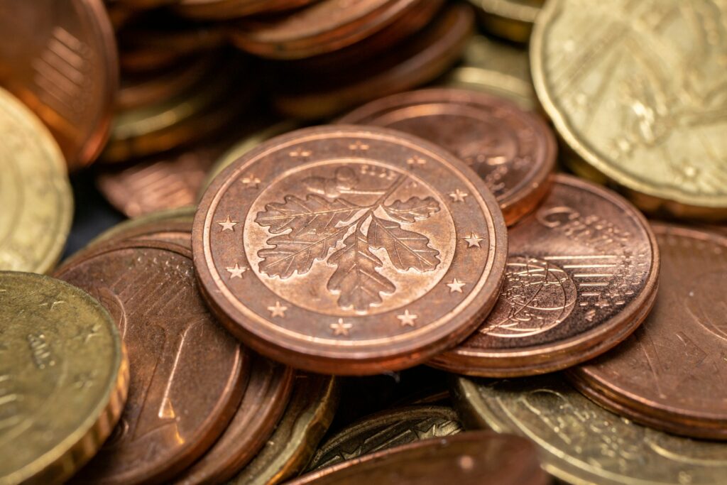 Estonia is starting to phase out one and two-cent euro coins. Photo by Andrew Dawes on Unsplash.