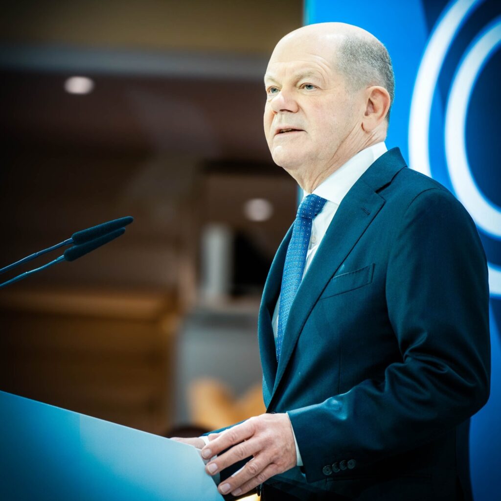 German Chancellor Olaf Scholz at the Munich Security Conference 2025. Photo: Munich Security Conference