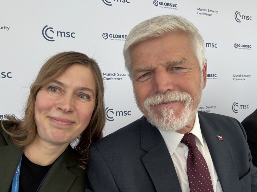 Kersti Kaljulaid with the Czech president, Petr Pavel, at the Munich Security Conference 2025. Photo: Kersti Kaljulaid's Facebook page.