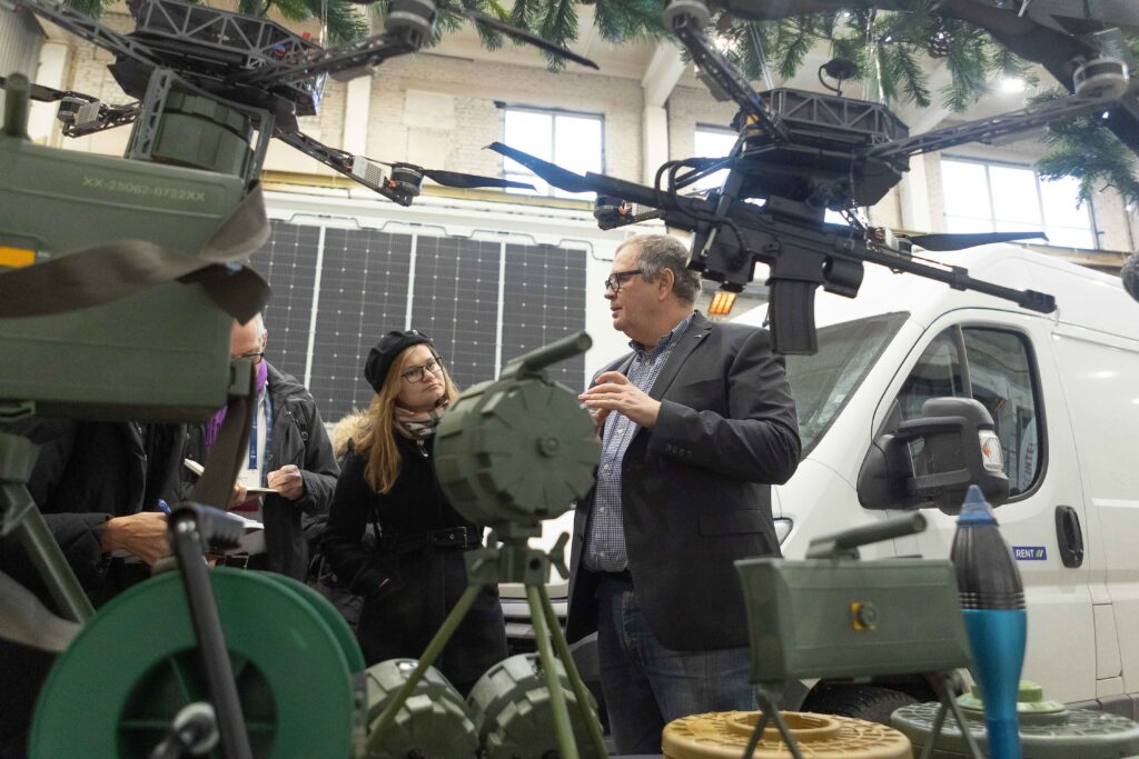 The Estonian defence industry demo day held for foreign journalists during the Joint Expeditionary Force Summit in Tallinn in December 2024. Photo by Kaarel Tigas.